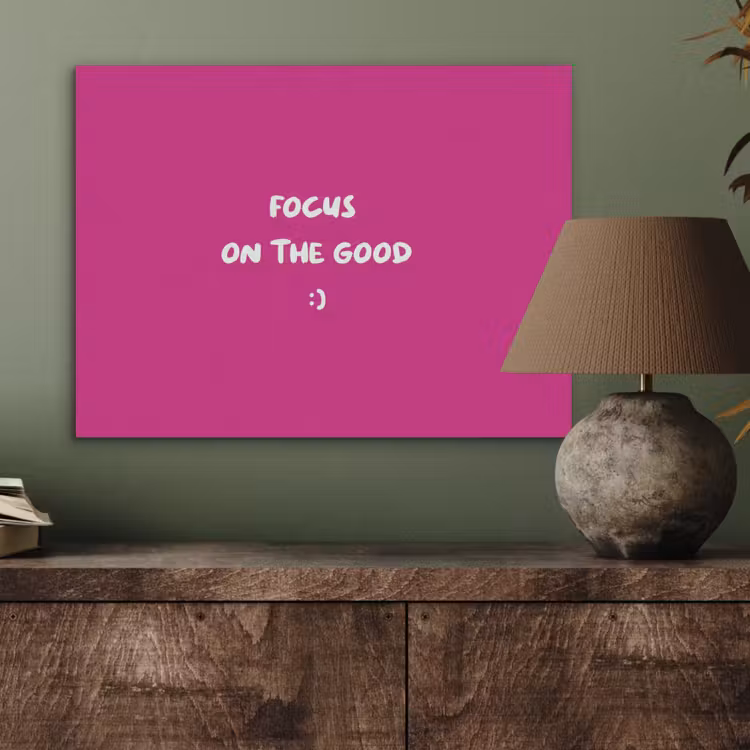 Focus - Smiley - Roze PET vilt klein -sfeer2