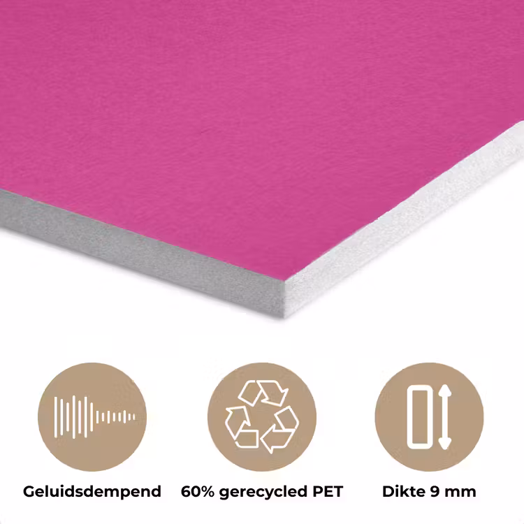 Focus - Smiley - Roze PET vilt klein -closeup_NL