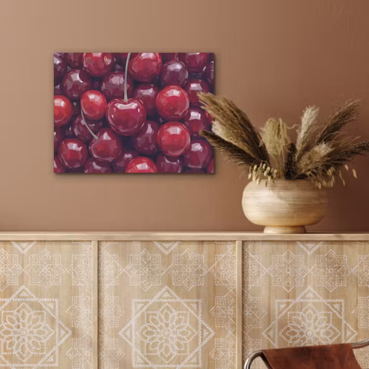 Fruit - Kersen - Eten - Modern - Rood PET vilt klein -sfeer4