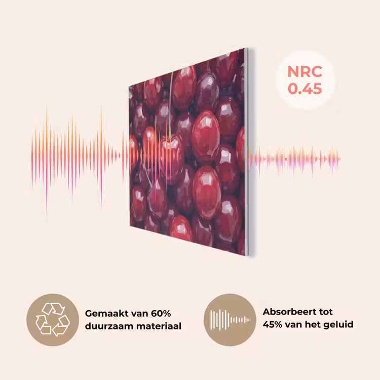 Fruit - Kersen - Eten - Modern - Rood PET vilt klein -USP_NL