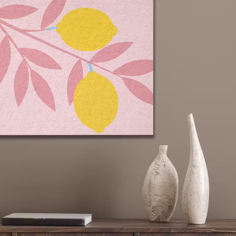 Fruit - Tak - Natuur - Abstract - Roze PET vilt klein -sfeer6_closeup