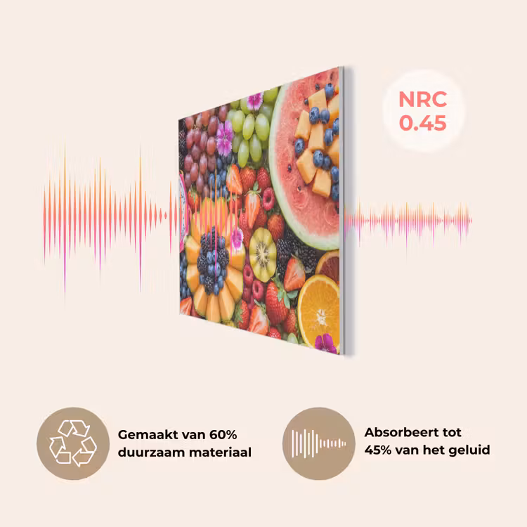 Fruit - Vers - Variatie - Eten - Kleurrijk PET vilt klein -USP_NL