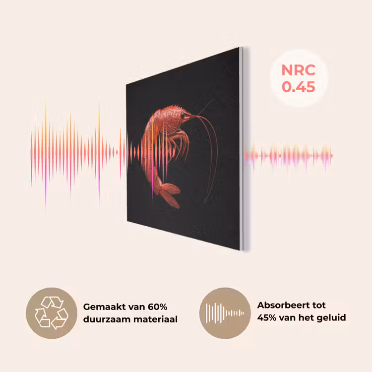 Garnaal - Rood - Dieren PET vilt klein -USP_NL