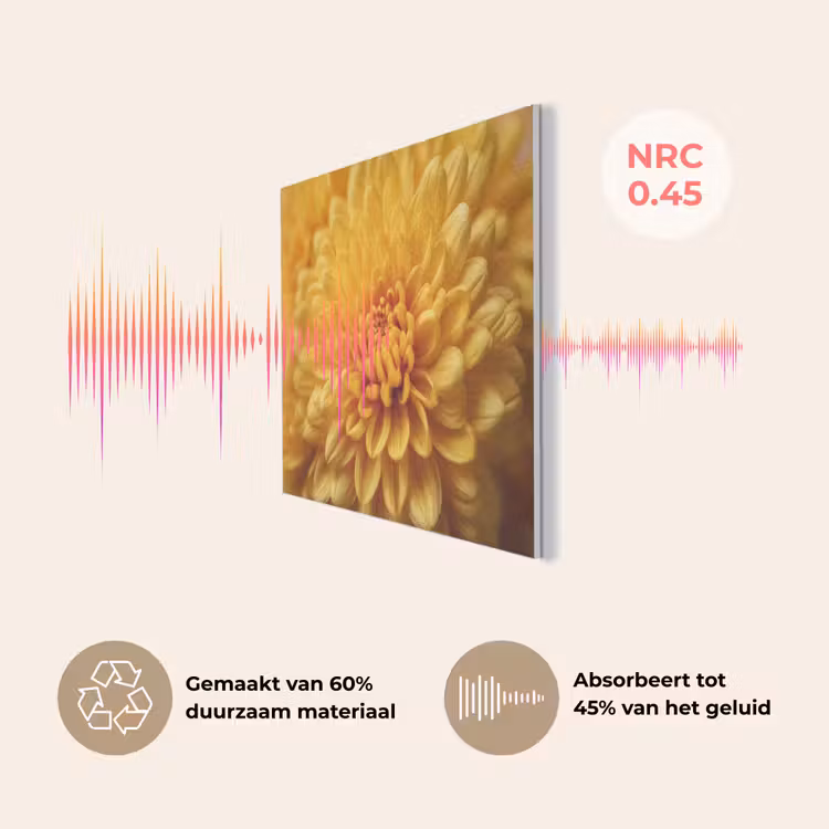 Geel - Chrysant - Zachtheid PET vilt klein -USP_NL