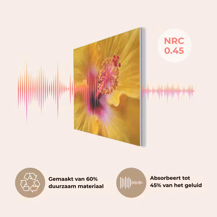 Geel - Hibiscus - Tropisch PET vilt klein -USP_NL