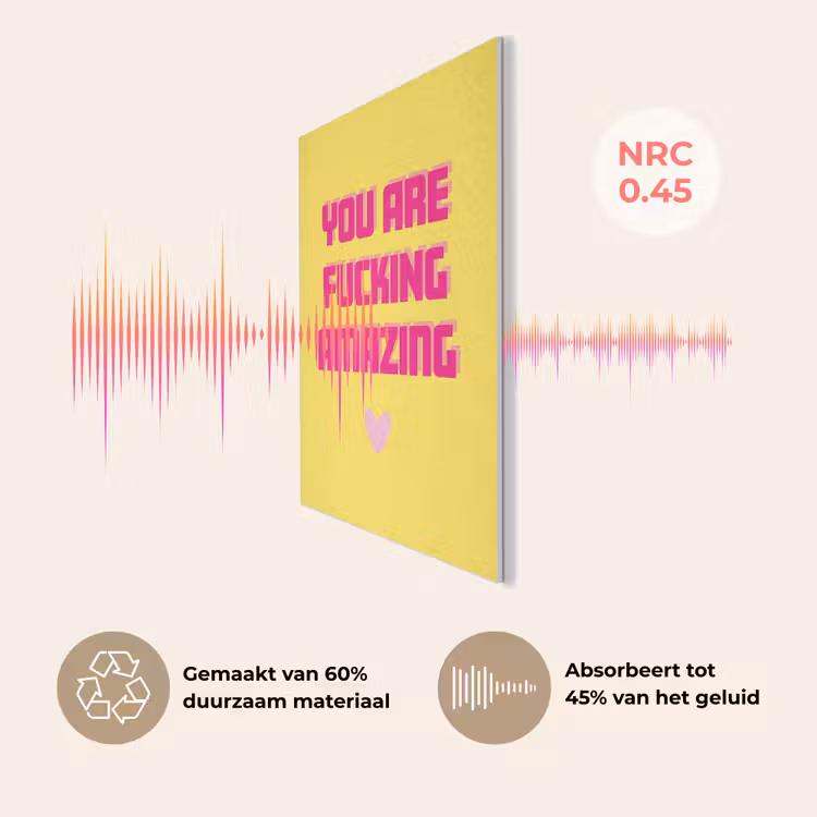 Geel - Valentijn - Tekst PET vilt klein -USP_NL