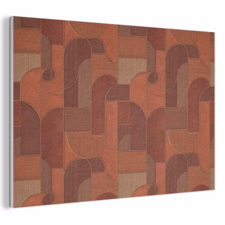 Geometrisch - Abstract - Textuur - Bruin PET vilt klein 837 -3d