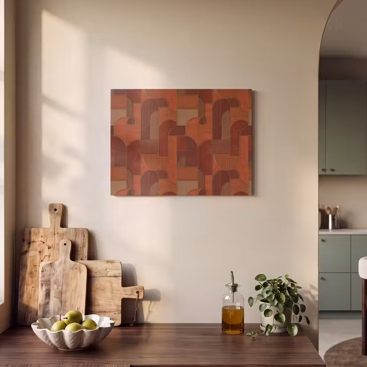 Geometrisch - Abstract - Textuur - Bruin PET vilt klein 837 -sfeer2