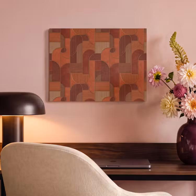 Geometrisch - Abstract - Textuur - Bruin PET vilt klein 837 -sfeer3