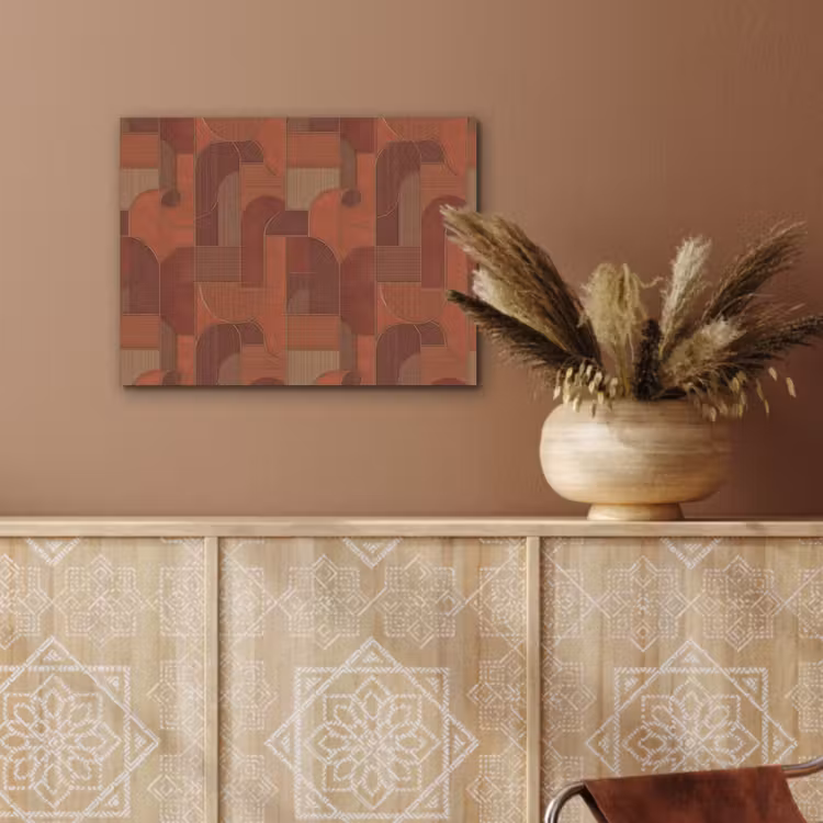 Geometrisch - Abstract - Textuur - Bruin PET vilt klein 837 -sfeer4
