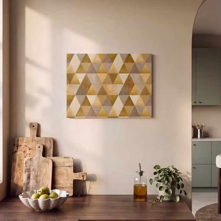 Geometrisch - Driehoek - Goud PET vilt klein 837 -sfeer2