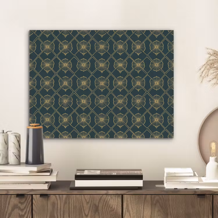 Geometrisch - Elegant - Groen PET vilt klein 837 -sfeer1