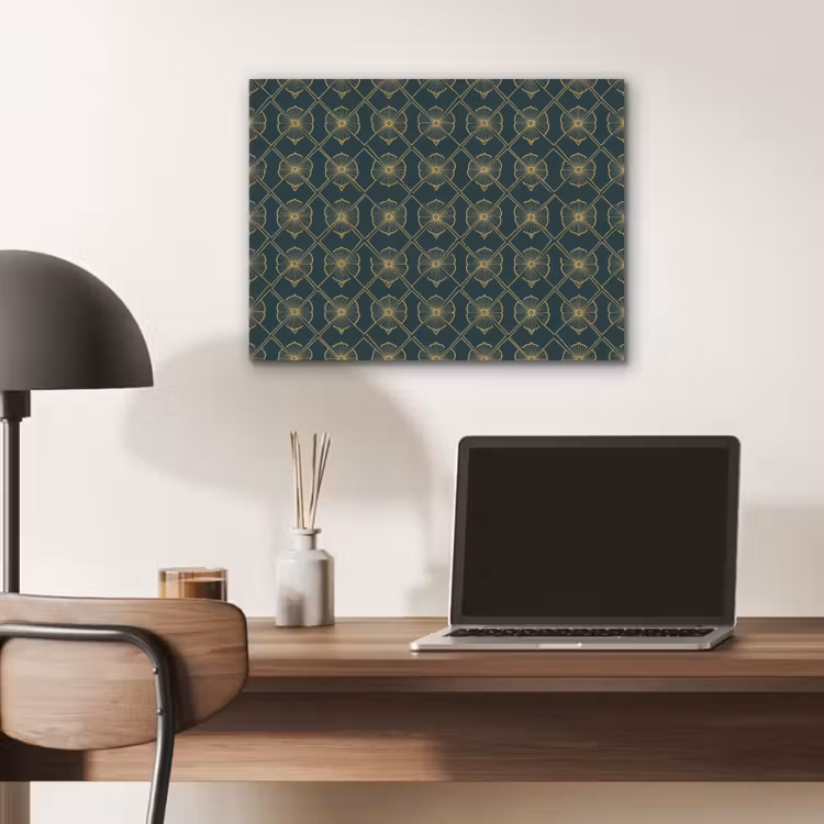 Geometrisch - Elegant - Groen PET vilt klein 837 -sfeer5