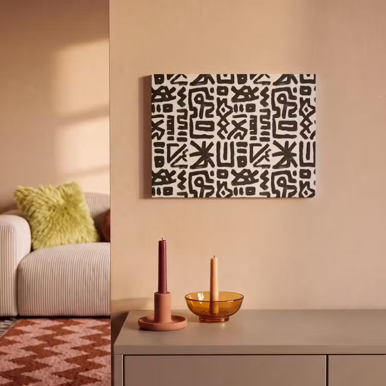Geometrisch - Figuren - Zwart PET vilt klein 837 -sfeer1