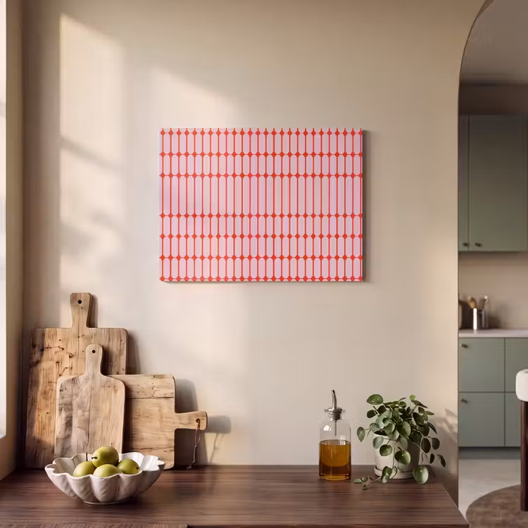 Geometrisch - Minimalistisch - Rood - Roze PET vilt klein 837 -sfeer2