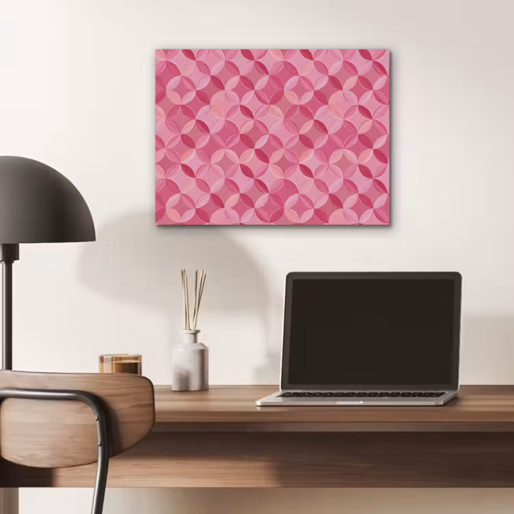 Geometrisch - Mozaïek - Modern - Roze PET vilt klein 837 -sfeer5
