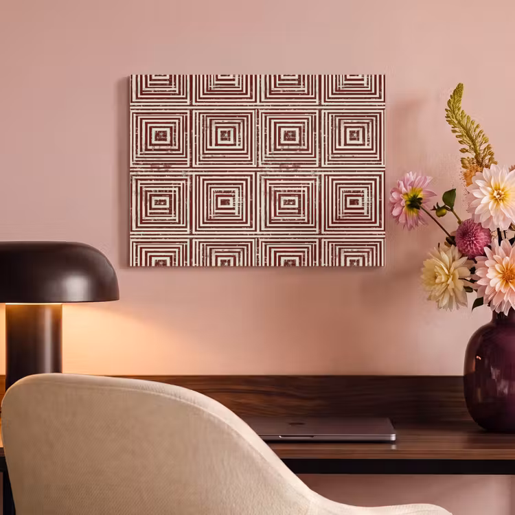Geometrisch - Patroon - Rood PET vilt klein 837 -sfeer3