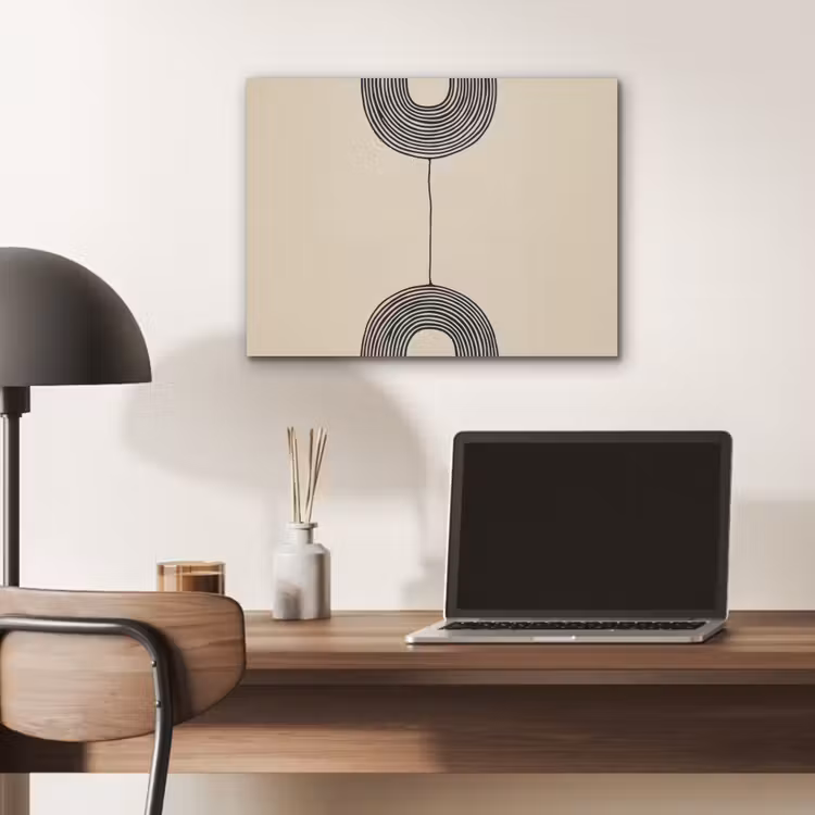 Geometrische bogen - Minimalistisch - Symmetrisch PET vilt klein -sfeer5