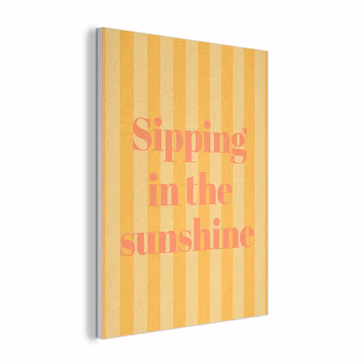Gestreept - Geel - Sunshine - Letters PET vilt klein -3d