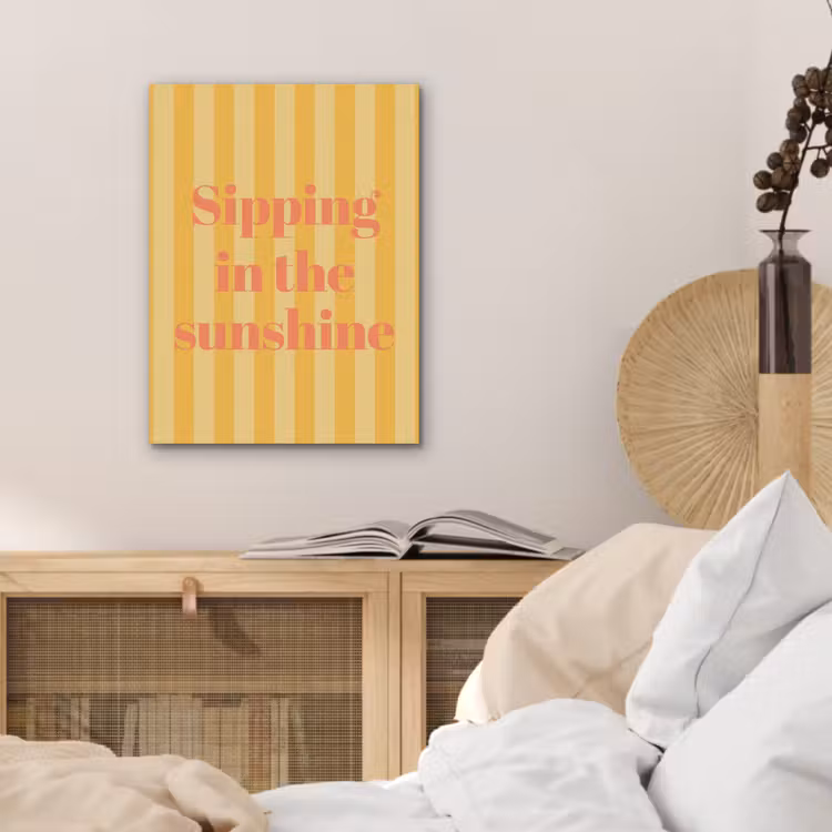 Gestreept - Geel - Sunshine - Letters PET vilt klein -sfeer3