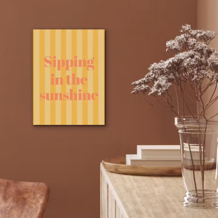 Gestreept - Geel - Sunshine - Letters PET vilt klein -sfeer4