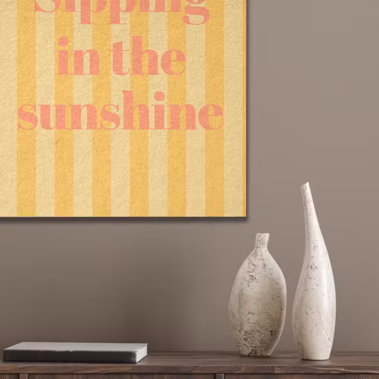 Gestreept - Geel - Sunshine - Letters PET vilt klein -sfeer6_closeup