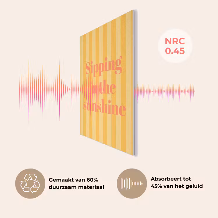 Gestreept - Geel - Sunshine - Letters PET vilt klein -USP_NL