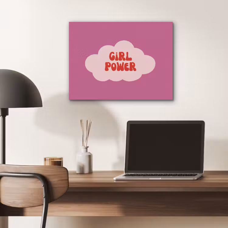 Girl power - Wolk - Roze PET vilt klein -sfeer5