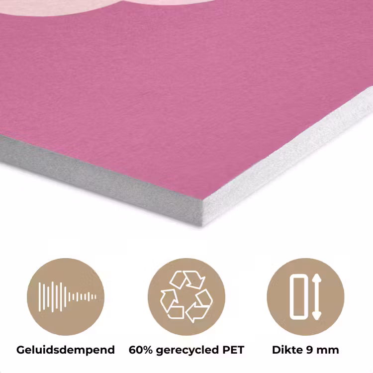 Girl power - Wolk - Roze PET vilt klein -closeup_NL