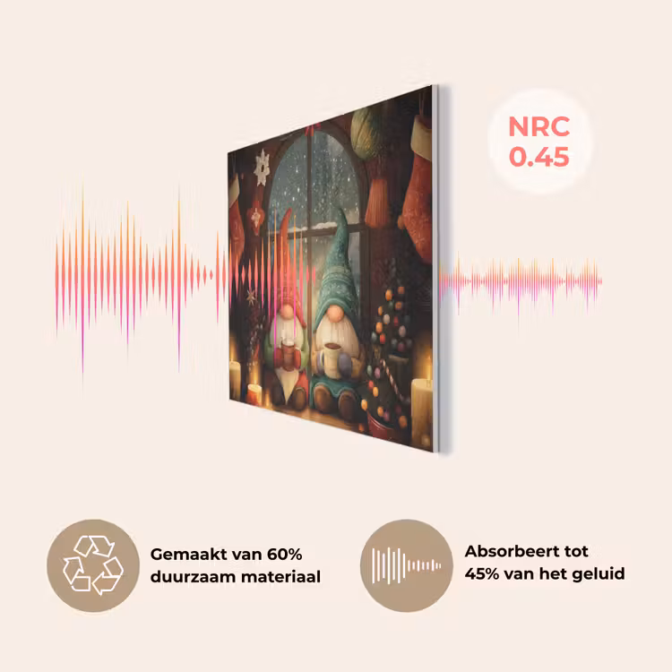 Gnooms - Kerst - Raam - Kleurrijk PET vilt klein -USP_NL