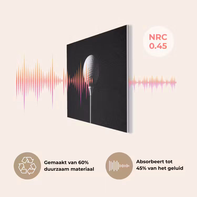 Golfbal - Minimalistisch - Wit PET vilt klein -USP_NL