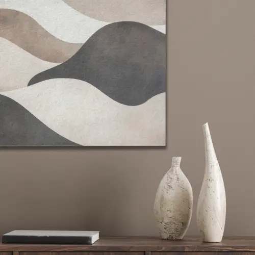 Golven - Abstract - Beige PET vilt klein -sfeer6_closeup