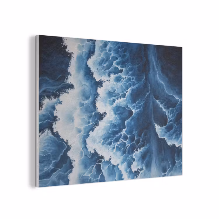 Golven - Blauw - Schuim PET vilt klein -3d