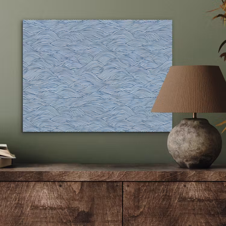 Golven - Ritmisch - Blauw PET vilt klein 837 -sfeer2
