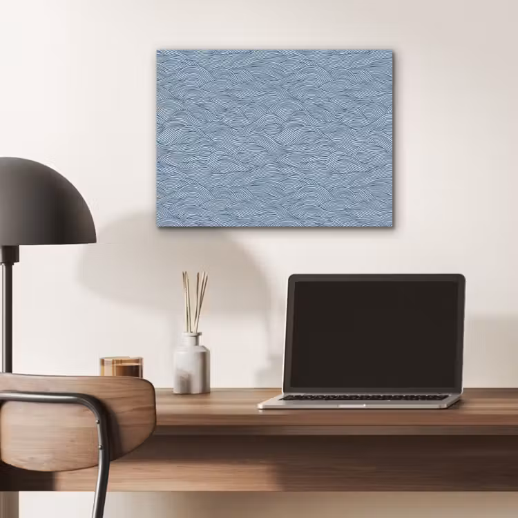 Golven - Ritmisch - Blauw PET vilt klein 837 -sfeer5