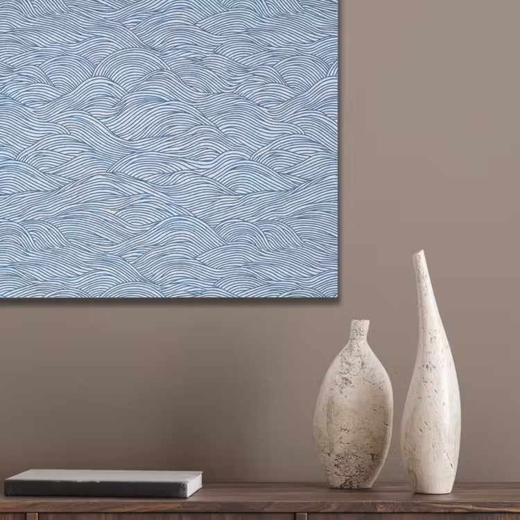 Golven - Ritmisch - Blauw PET vilt klein 837 -sfeer6_closeup