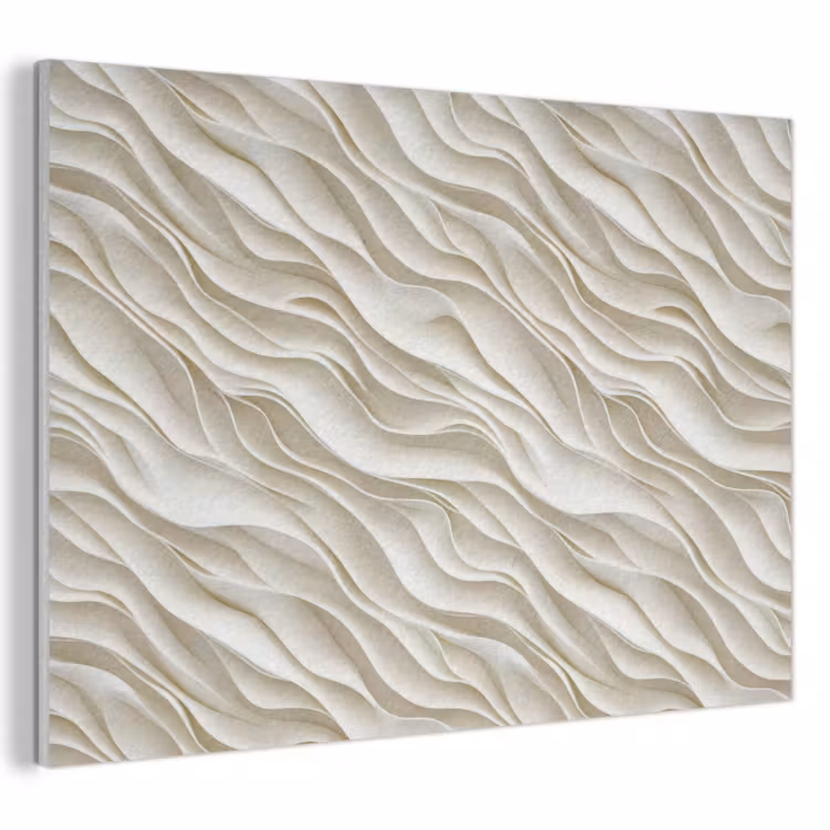 Golven - Wit - Minimalistisch PET vilt klein 837 -3d