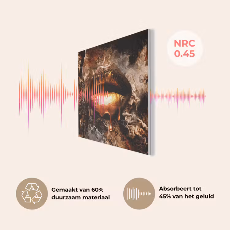 Goud - Lippen - Kunst PET vilt klein -USP_NL