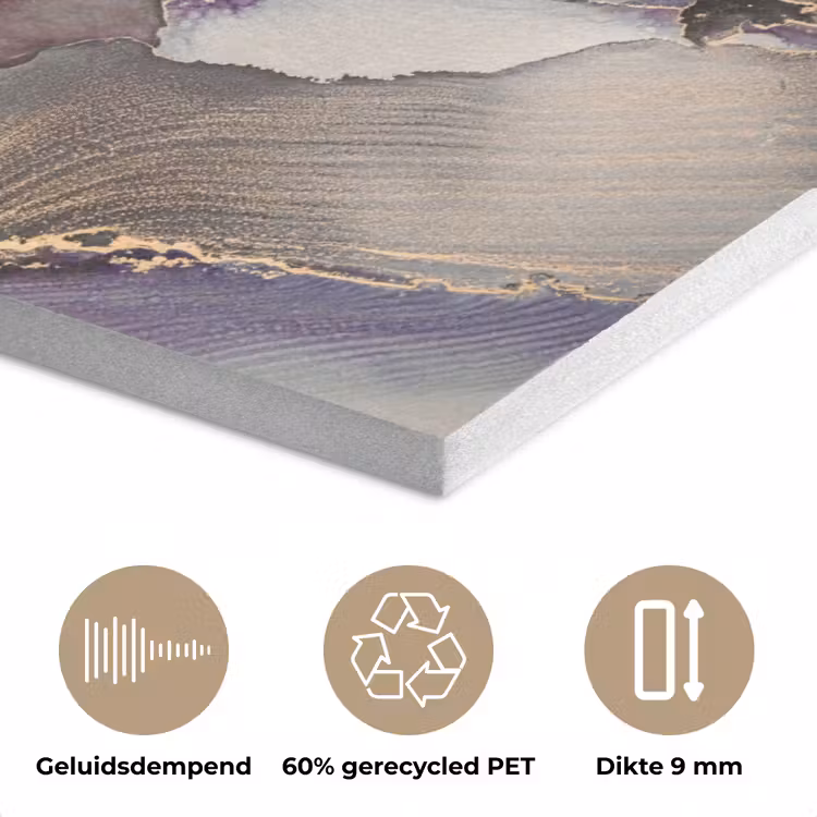 Goud - Paars - Marmer PET vilt klein -closeup_NL