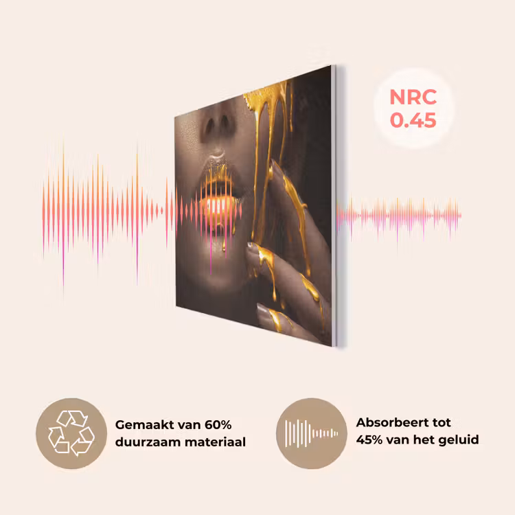 Goud - Vrouw - Verf - Lippen - Luxe PET vilt klein -USP_NL
