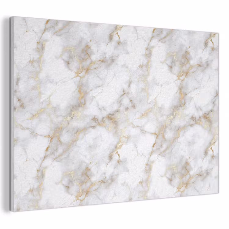Gouden aders - Marmer - Wit PET vilt klein 837 -3d