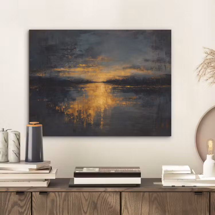 Gouden Reflectie op Water PET vilt klein -sfeer1