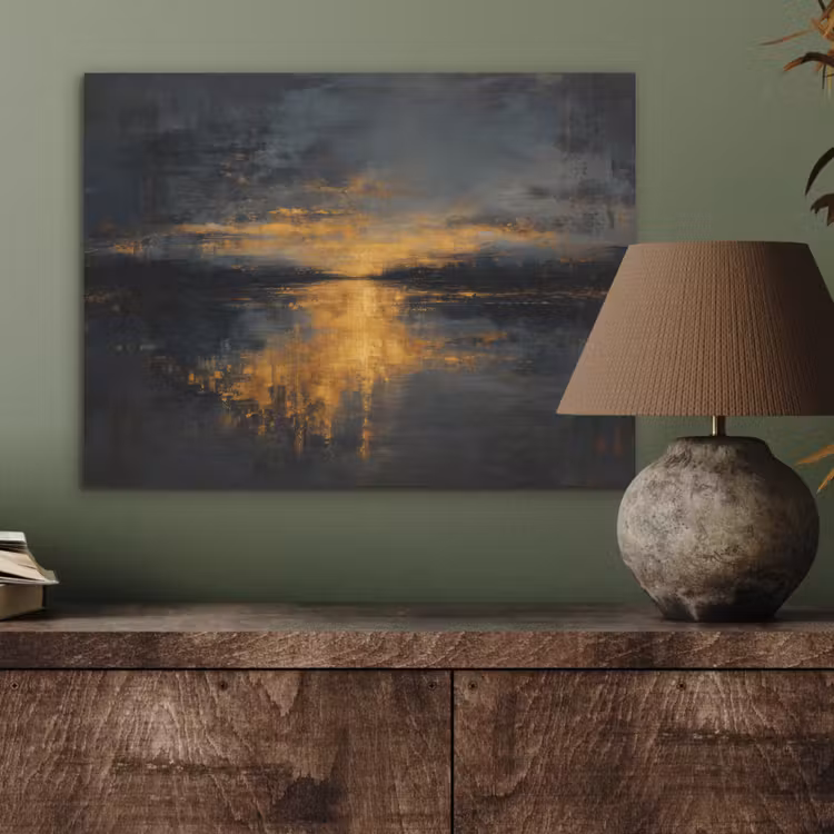 Gouden Reflectie op Water PET vilt klein -sfeer2