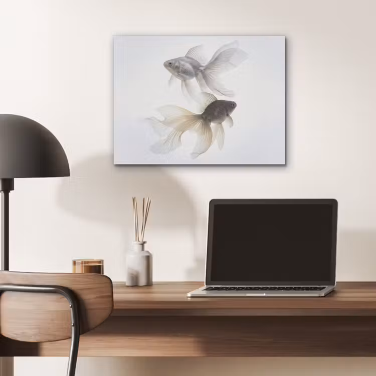 Goudvissen - Modern - Wit PET vilt klein -sfeer5