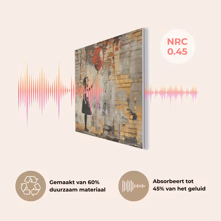 Graffiti - Banksy - Meisje - Street art PET vilt klein -USP_NL