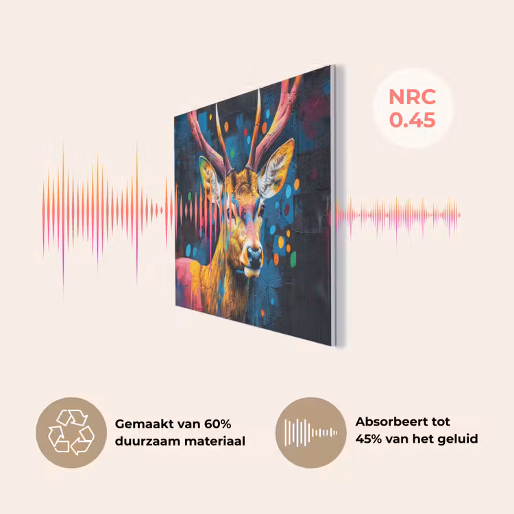 Graffiti - Hert - Dier - Kleurrijk PET vilt klein -USP_NL