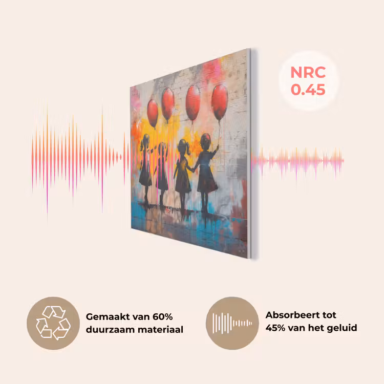 Graffiti - Kinderen - Street art - Ballon - Banksy PET vilt klein -USP_NL