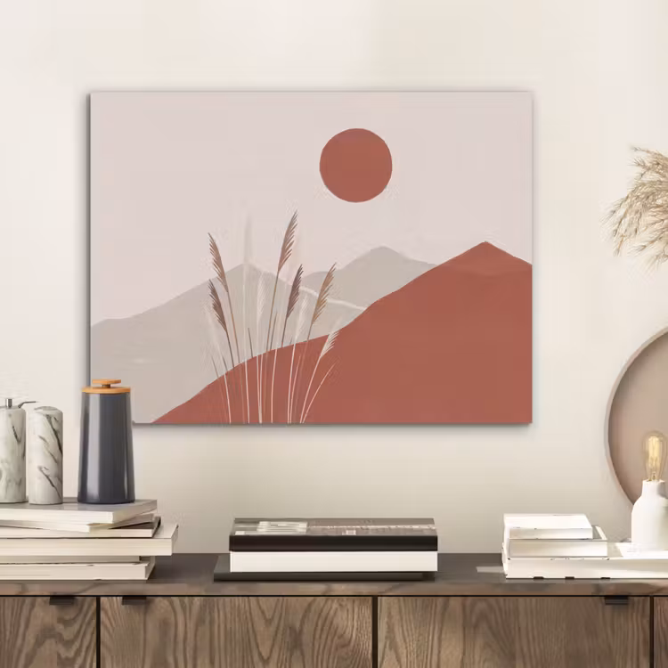 Gras - Landschap - Natuur - Abstract - Beige PET vilt klein -sfeer1