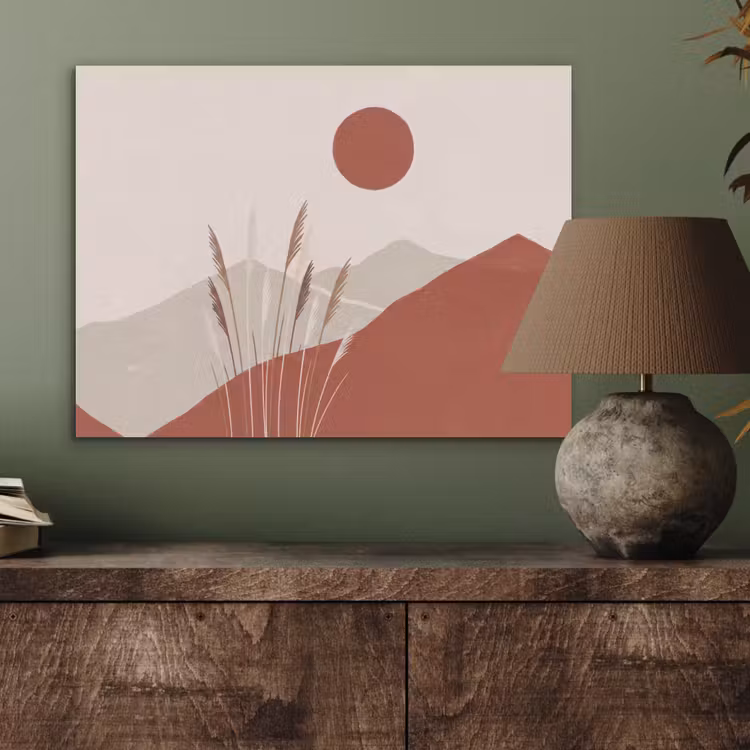 Gras - Landschap - Natuur - Abstract - Beige PET vilt klein -sfeer2