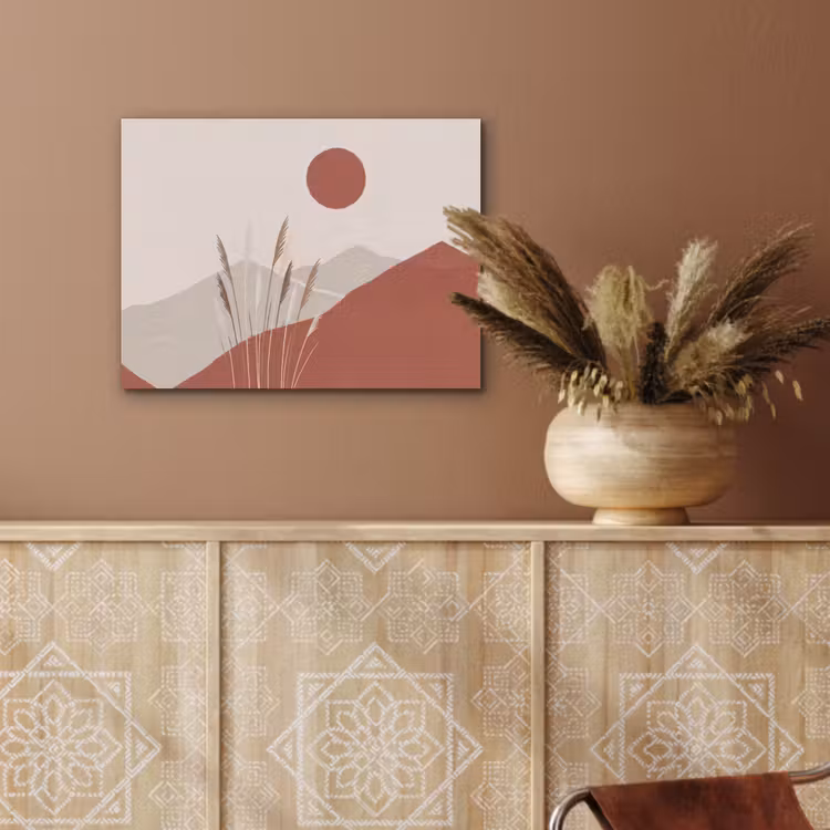 Gras - Landschap - Natuur - Abstract - Beige PET vilt klein -sfeer4